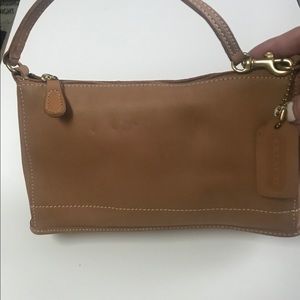 Coach tan leather hangbag